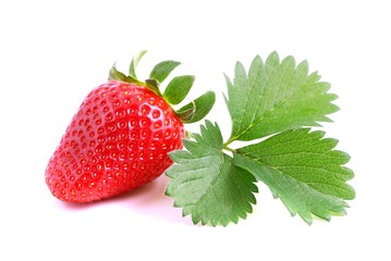 Strawberry on white background.  