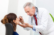 Doctor visiting a patient's eyes