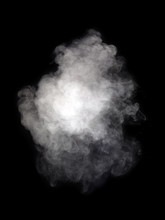 Abstract White Colour Smoke On Black Background