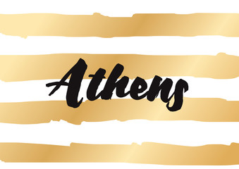 Wall Mural - Athens Greece. Capital city typography lettering design.