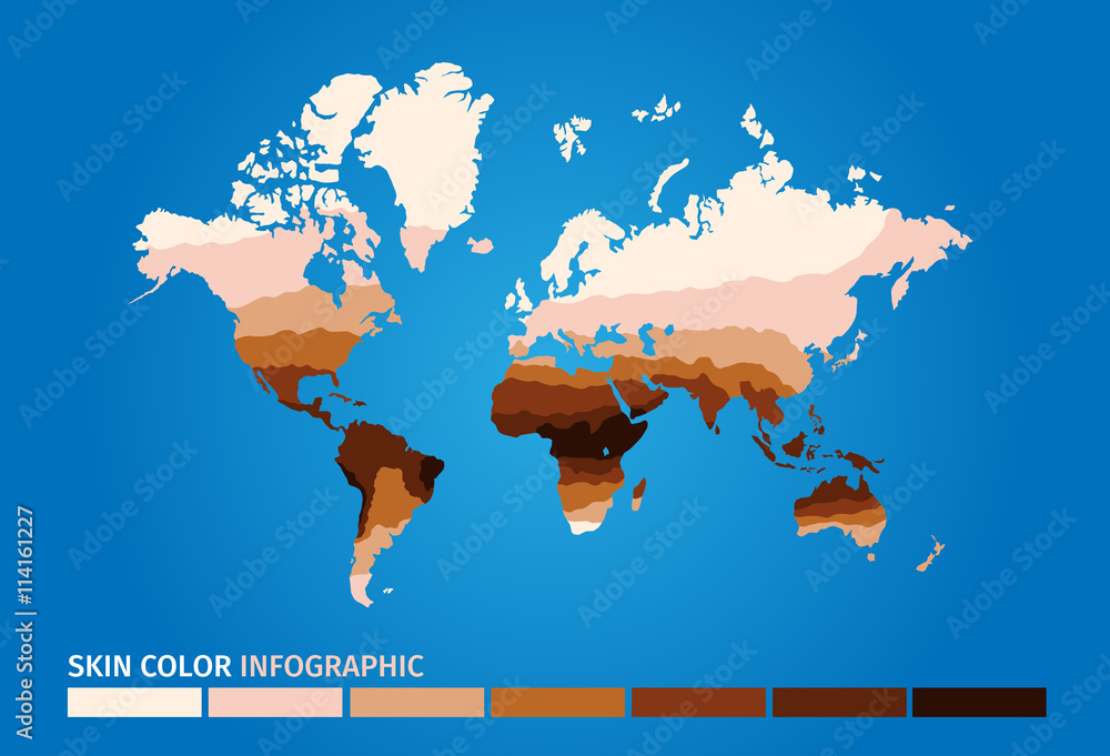 Skin Sheet Map skin world map color infographic . skin vector graphic Stock Vector ...