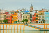 Seville panoramic cityscape with historical buildings, Sevilla, Spain