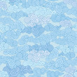 Abstract swirl cloud shapes geometgric tiled pattern in chinese style Sky ornamental  background