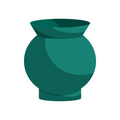 Poster - Turquoise vase icon, cartoon style