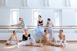 © master1305 - The seven ballerinas at ballet bar