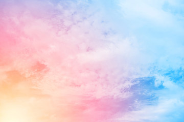 Wall Mural - sun and cloud background with a pastel colored
