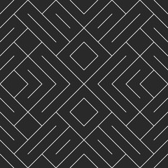 Aufkleber - Vector crossing maze straight lines pattern background.