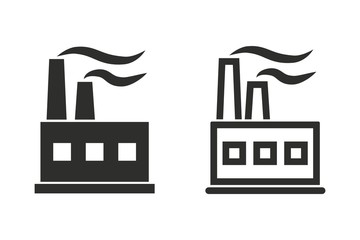 Wall Mural - Factory - vector icon.