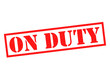 ON DUTY Rubber Stamp