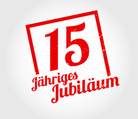 Wall Mural - 15 Jahre Jubiläum stempel