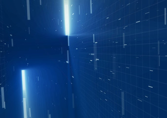Wall Mural - Abstract blue lines