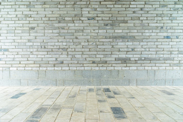  brick floor with brick wall