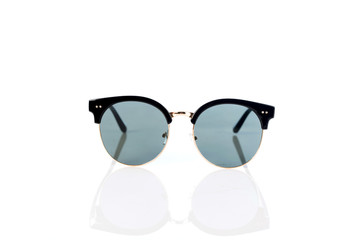 Sunglasses on white background ,selective focus