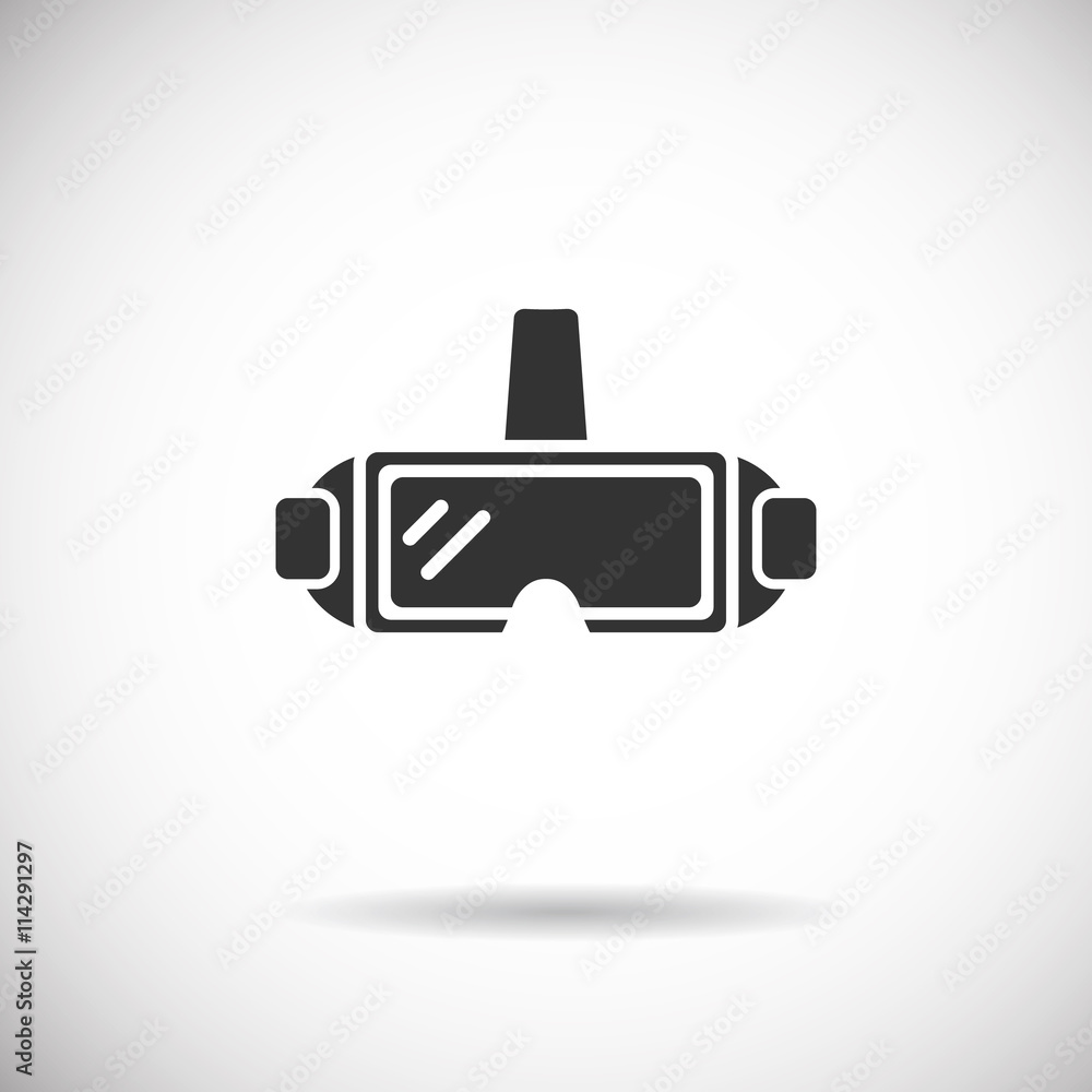 Virtual Reality Icon - VR silhouette vector Stock Vector | Adobe Stock