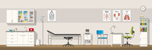 Illustration Of A Doctor Office, Panorama