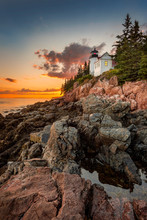 Bass Harbor Head Lighthouse (1855) In Acadia National Park In Tremont, Maine