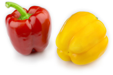 Sweet bell pepper isolated on white background