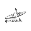 vintage rafting label badge or logotype