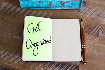 Wall Mural - handwritten text get organized