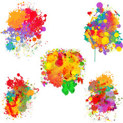 Aufkleber - Abstract colorful splash backgrounds, banners