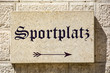 Schild 87b - Sportplatz