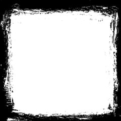 grunge black ink border frame background