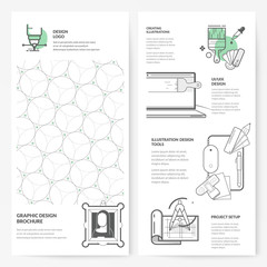Wall Mural - business brochure flyer design layout template: graphic design brochure