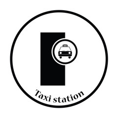 Poster - Taxi station icon