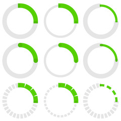 Aufkleber - Transparent progress indicators. Preloaders, phase, step indicat