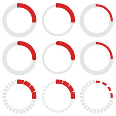 Poster - Transparent progress indicators. Preloaders, phase, step indicat