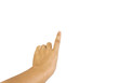 © kazitafahnizeer - Isolated finger press, hand and finger point or indicate on white background