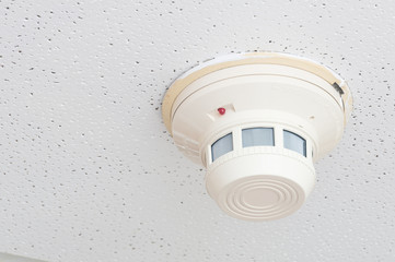 Smoke detector on a ceiling