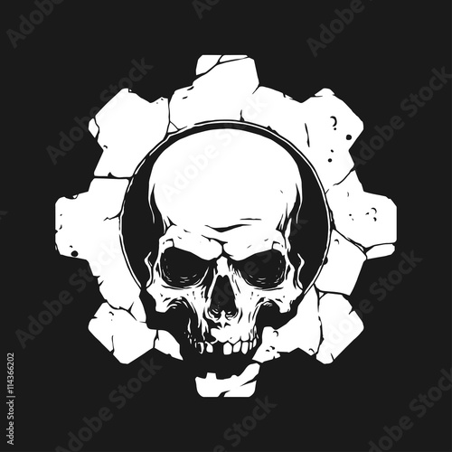 Skull in gear