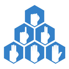 Poster - hands counting symbol