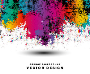 Aufkleber - Grunge style abstract color splash background.