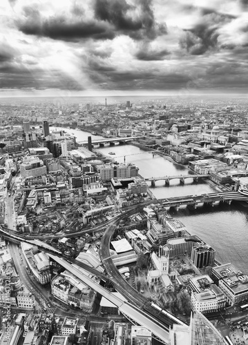 London skyline, Black and White Fototapeta