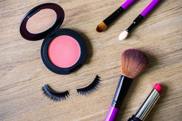 various makeup products and cosmetics