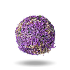abstract flower planet with shadow on a white background