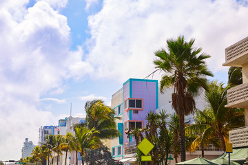 Miami Beach Ocean boulevard Art Deco Florida