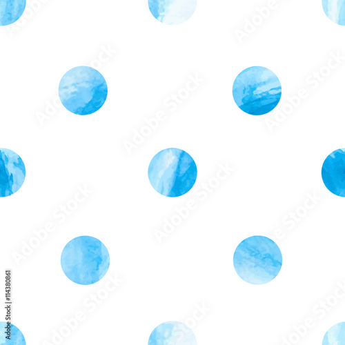 Watercolor polka dot seamle...
