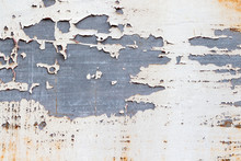 A Background Of Peeling Paint And Rusty Old Metal