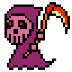 Canvas Print - pixel art death