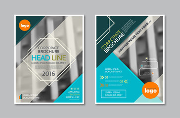 Wall Mural - vector brochure flyer design layout template in a4 size