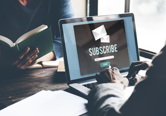 Wall Mural - subscribe advertising communication member concept