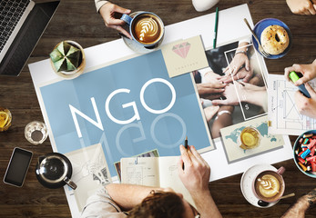 Wall Mural - ngo contribution corporate foundation nonprofit concept