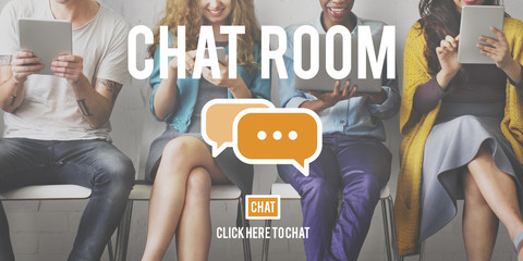 Poster - Chat Room Online Messaging Communication Connection Technology C