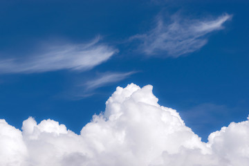 Wall Mural - blue sky with clouds closeup for background or backgrop nature c