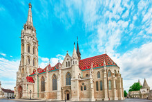St. Matthias Church In Budapest. One Of The Main Temple In Hunga