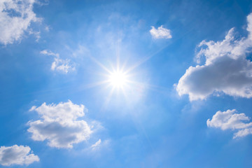 Wall Mural - beautiful sun sky with clouds