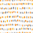 Abstract strokes seamless kids pattern. Orange and gray